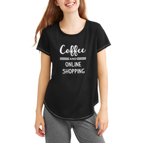 Secret Treasures Coffee & Shopping Sleepwear Top - Picture 5 of 8